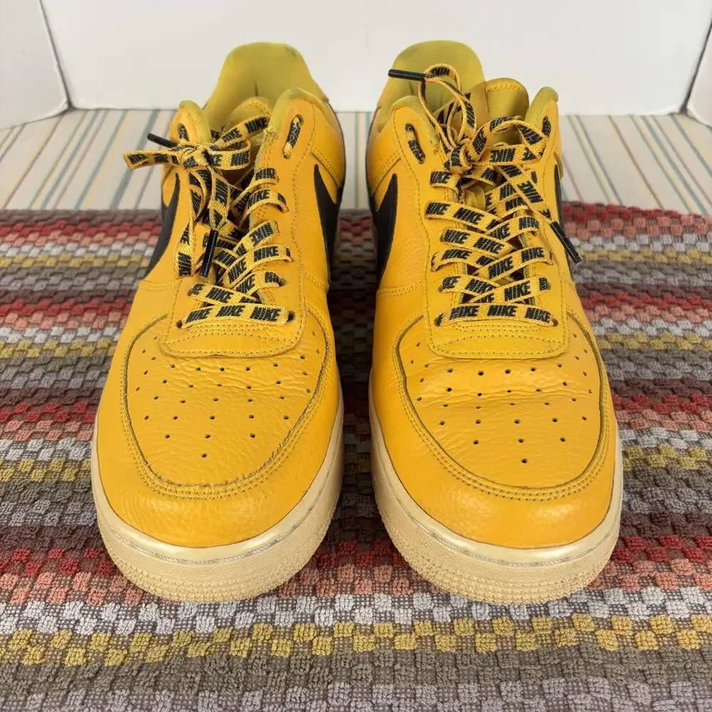 Nike Air Force 1 07 LV8 Shoes Mens Size 11 Yellow Black NBA AF-1 823511-701